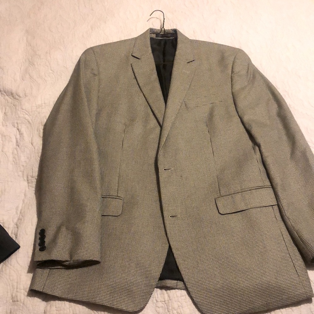 Michael Kors Black & Tan Sport Coat 42L